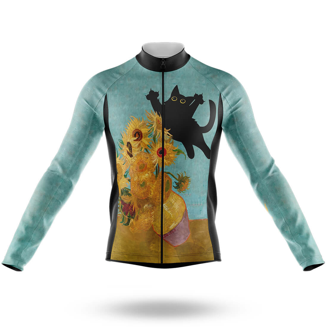 Black Cat Sunflower - Men's Cycling Kit