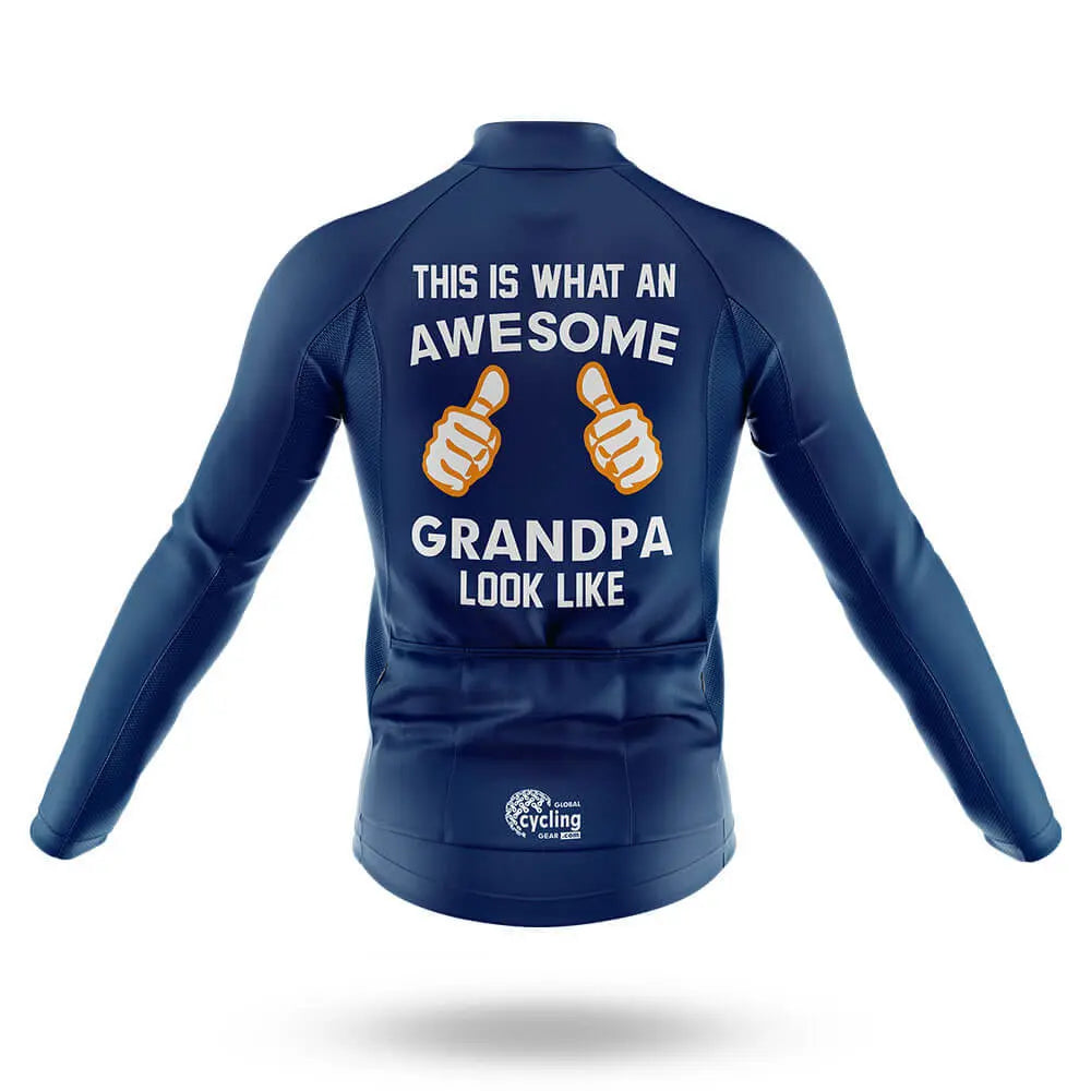 Awesome Grandpa V3 - Navy - Men's Cycling Kit