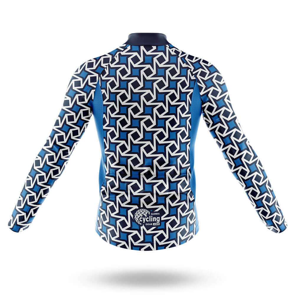 Tiny Pattern - Blue - Men's Cycling Kit