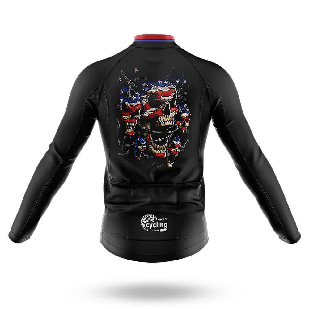 USA Flag Skull V3 - Men's Cycling Kit