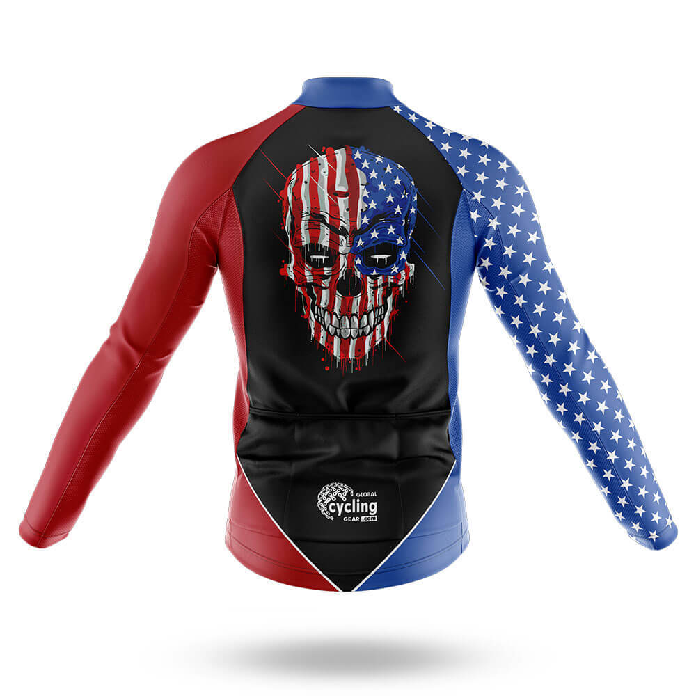 USA Flag Skull V2 - Men's Cycling Kit