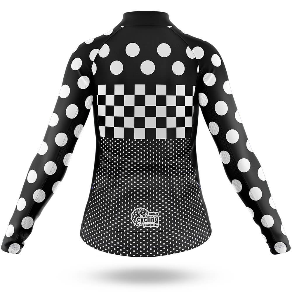 Polka Dots - Black White - Women's Cycling Kit