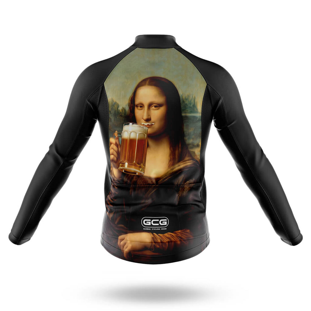 Mona Lisa Drinking Beer - Men's Cycling Kit