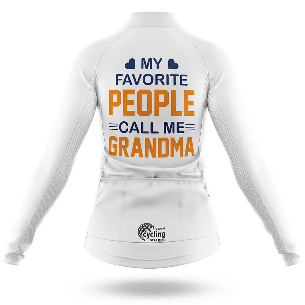 Call Me Grandma - White - Women Cycling Kit
