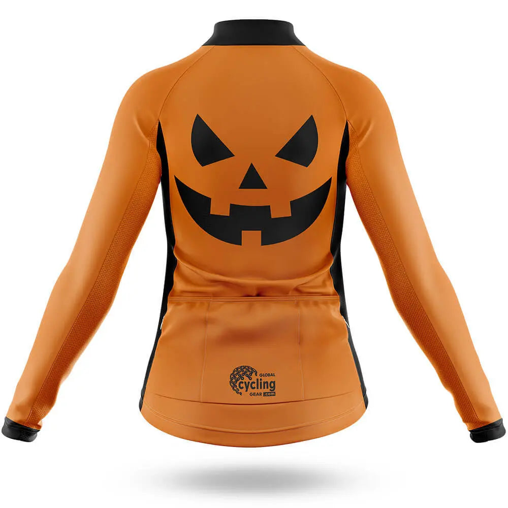Pumpkin Face - Orange - Women - Cycling Kit
