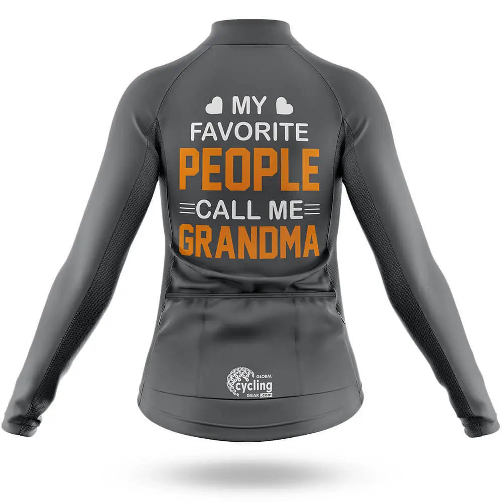 Call Me Grandma - Grey - Women Cycling Kit