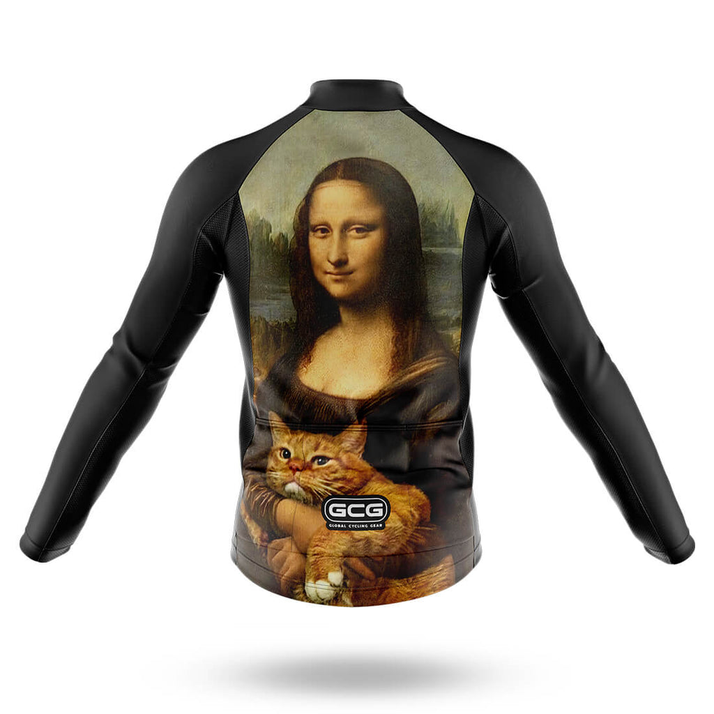 Mona Lisa With Orange Cat - Men's Cycling Kit