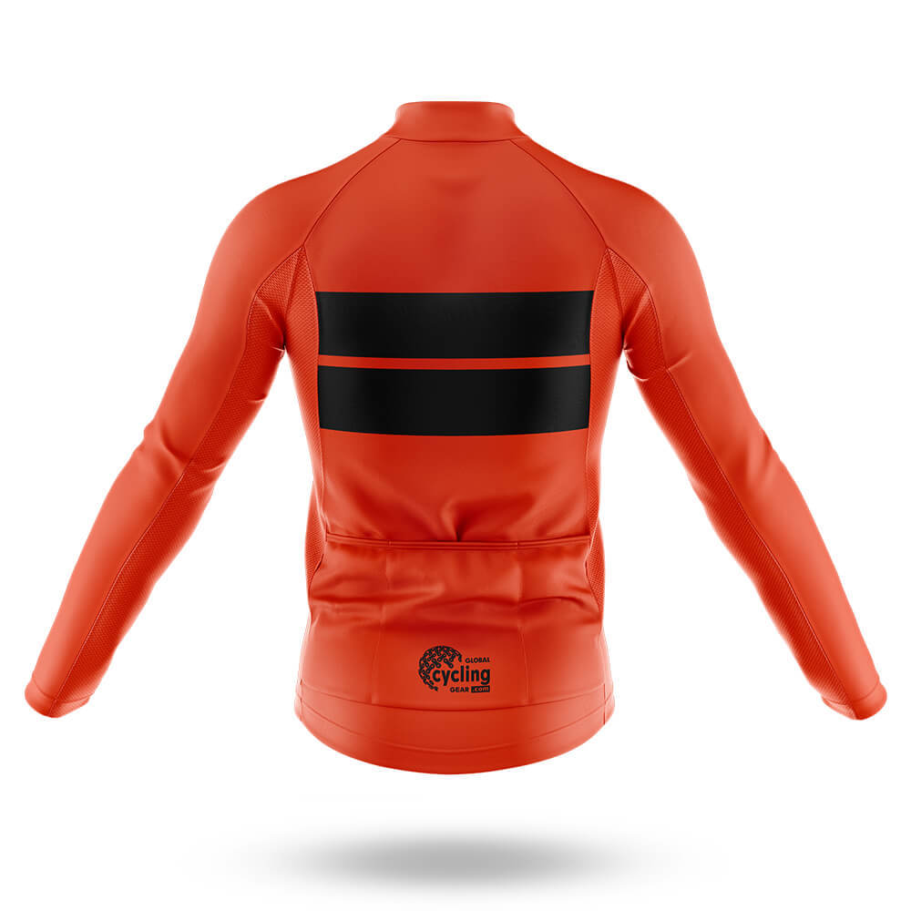 Retro Two Stripes - Orange - Men's Cycling Kit