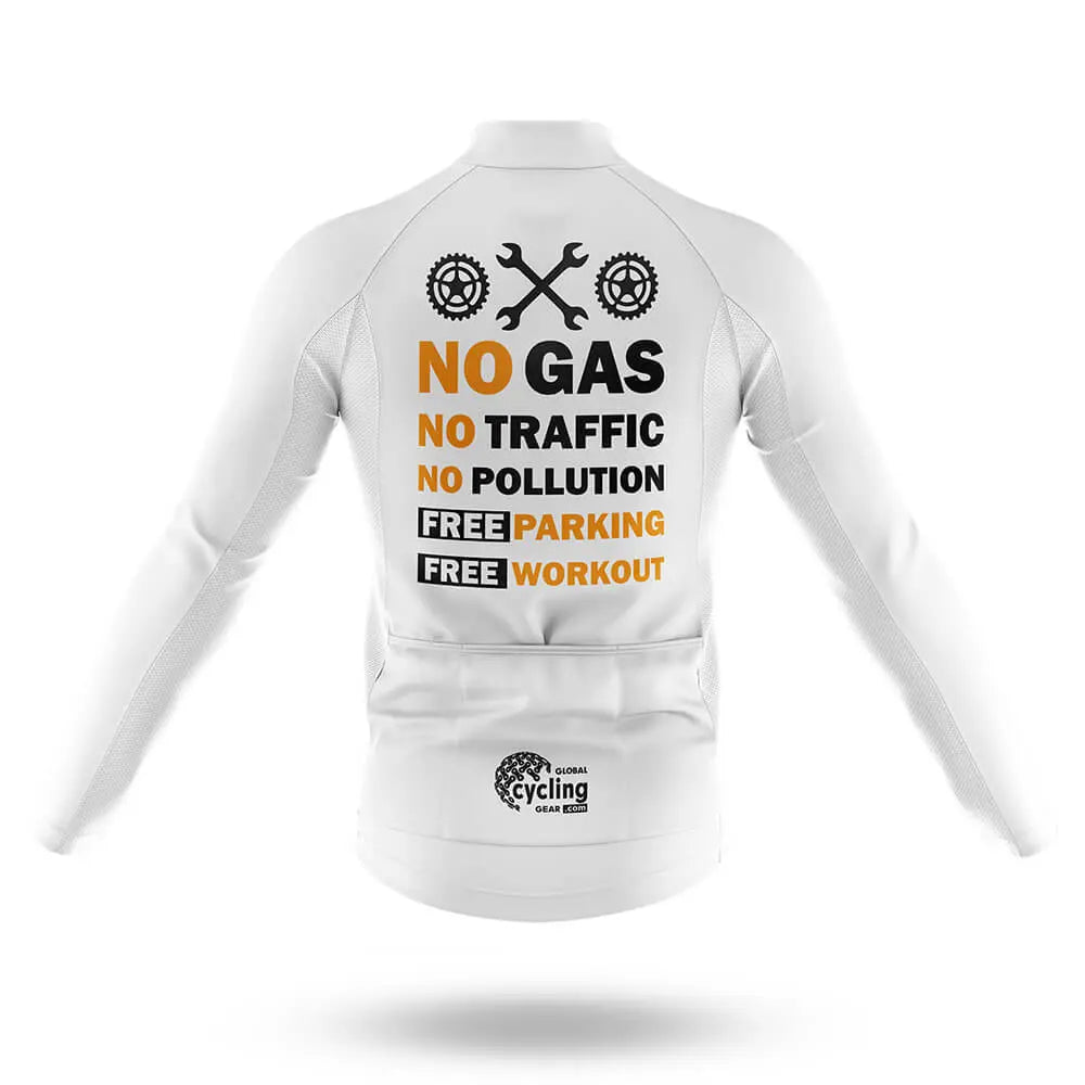 No Gas - White - Men's Cycling Kit
