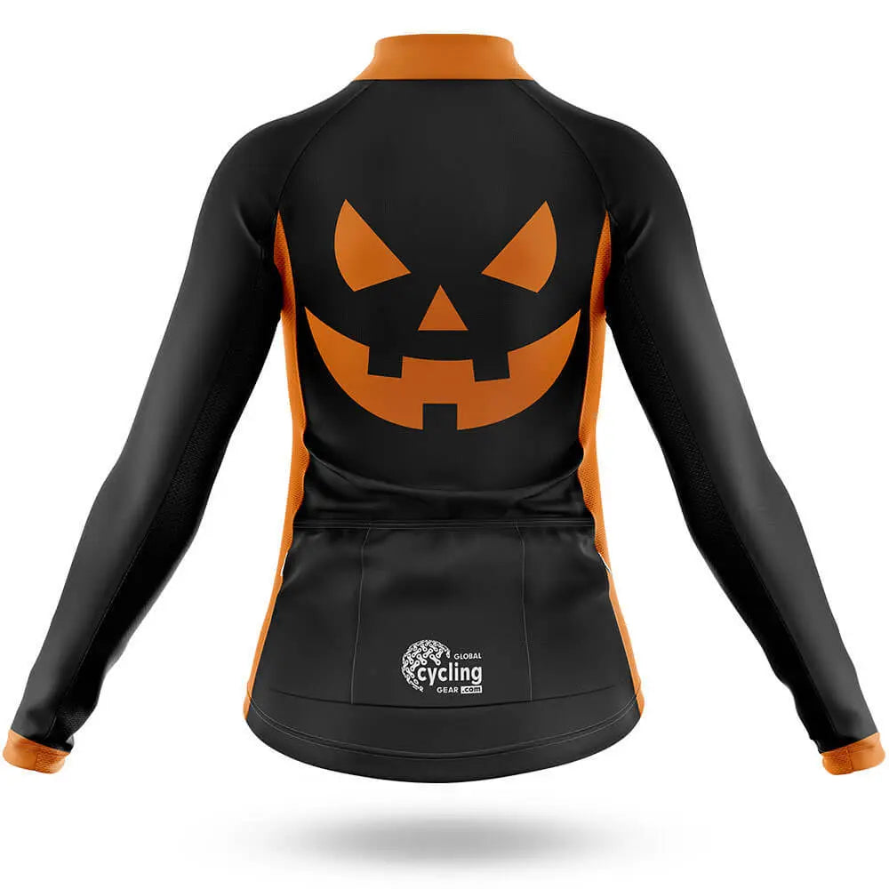 Pumpkin Face - Black - Women - Cycling Kit