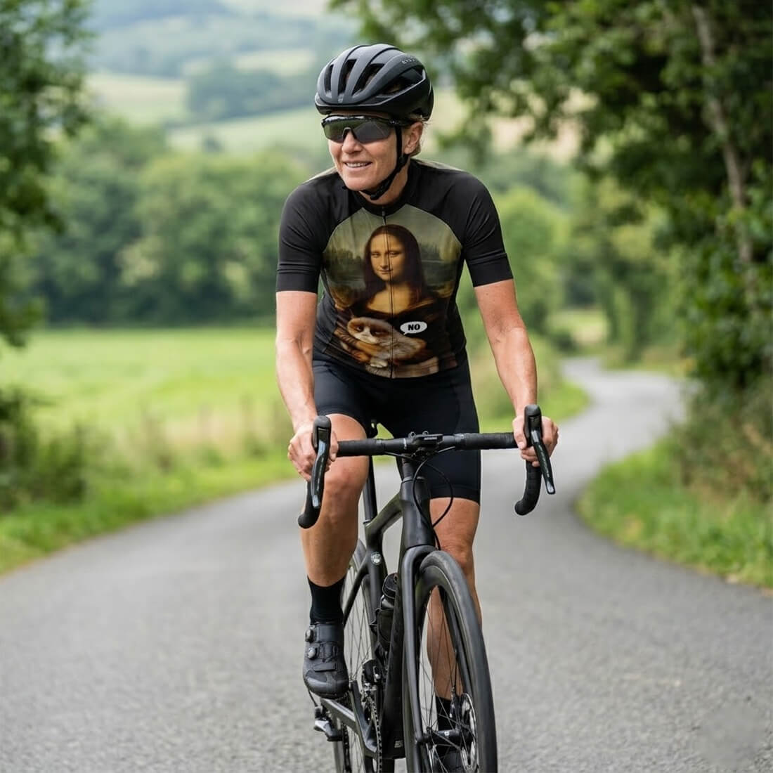 Mona Lisa With Cat - Women's Cycling Kit