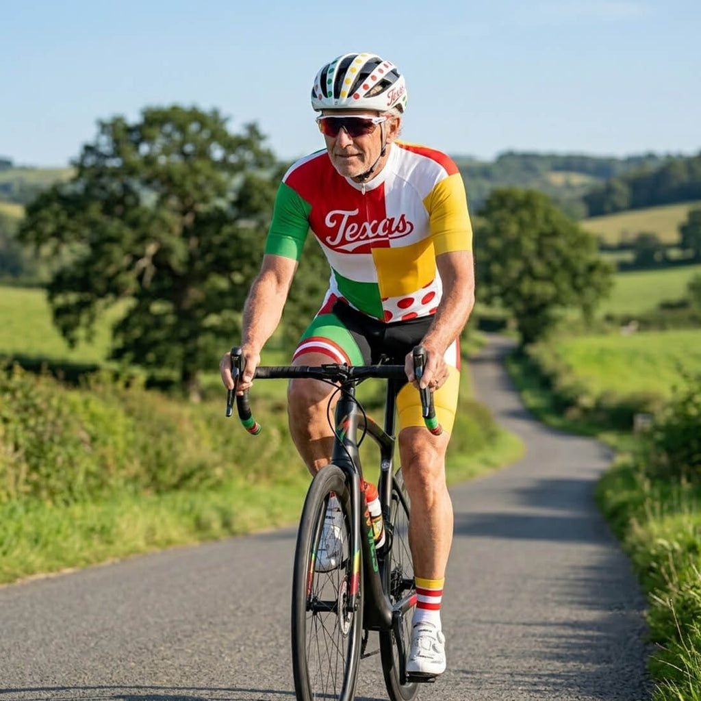 Texas 1985 Grand Tour Inspired Men's Cycling Jersey - Men's Cycling Kit