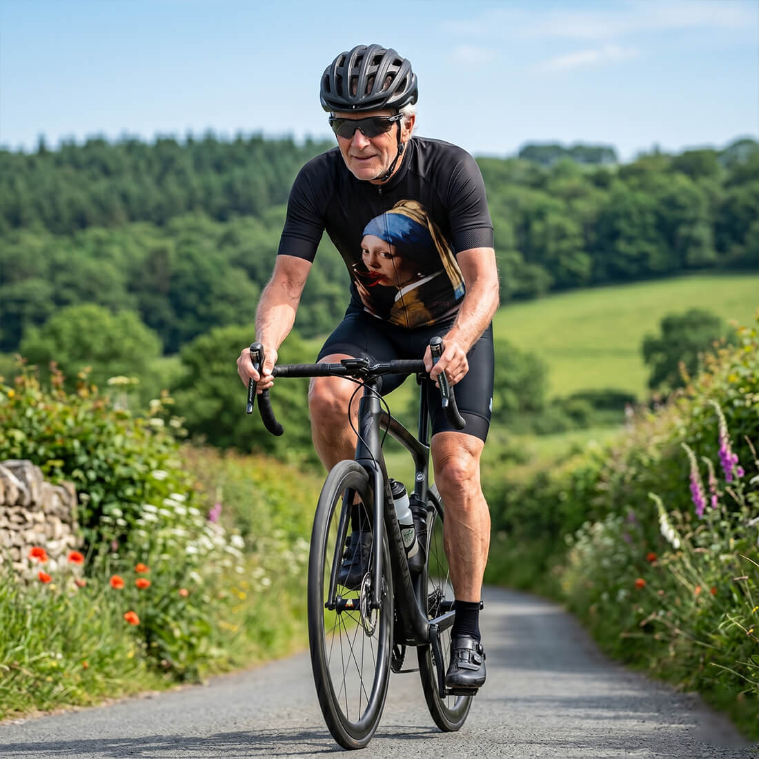 Pearl Earring and Wine - Men's Cycling Kit