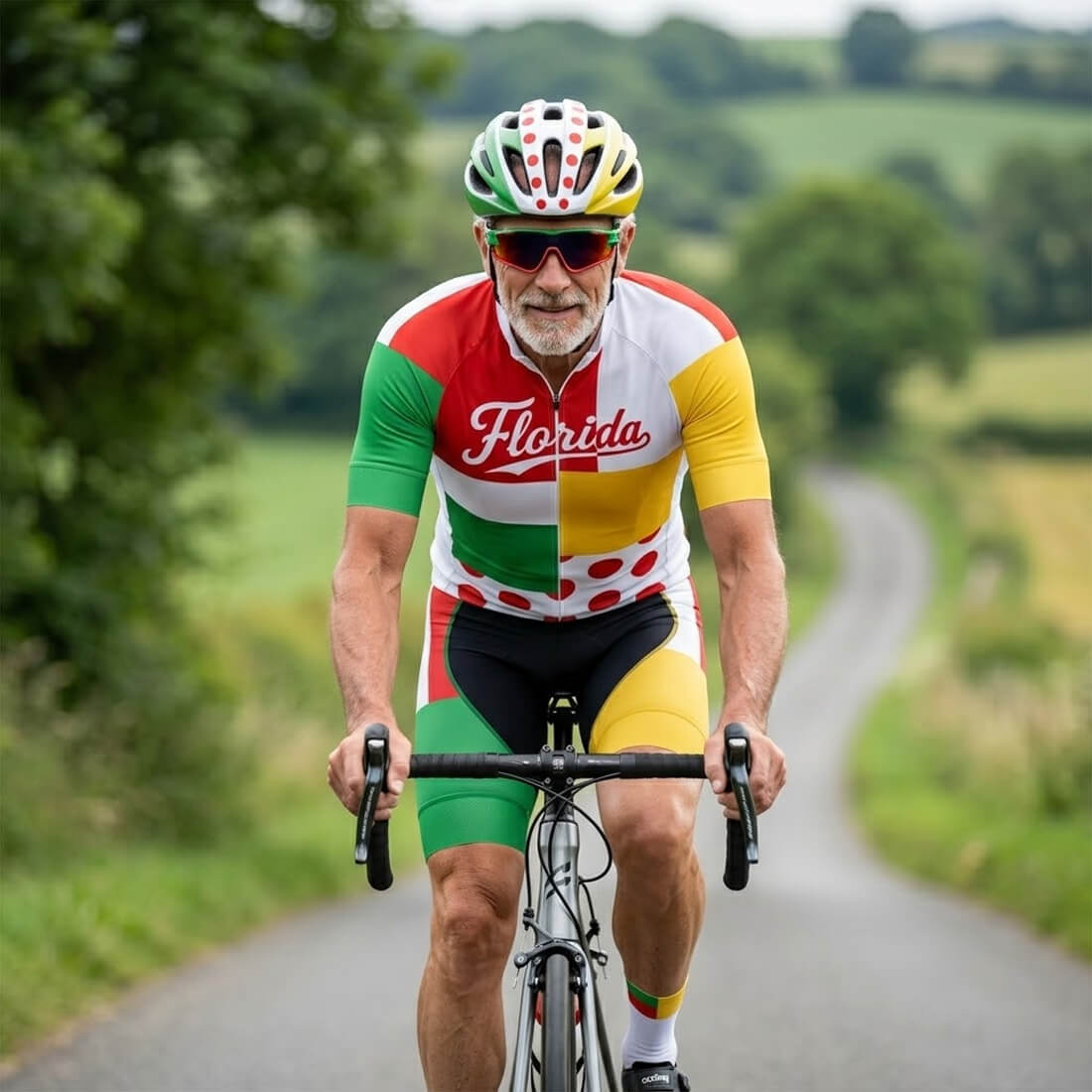 Florida 1985 Grand Tour Inspired Men's Cycling Jersey - Men's Cycling Kit