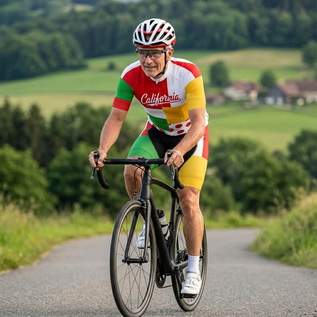 California 1985 Grand Tour Inspired Men's Cycling Jersey - Men's Cycling Kit