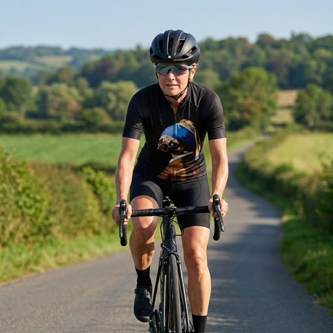 Pearl Earring Pug Dog - Women's Cycling Kit