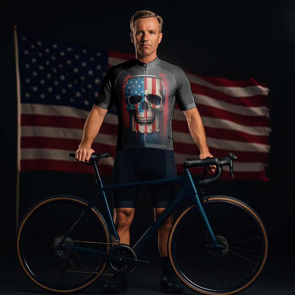 USA Skull Cycling Jersey for Men