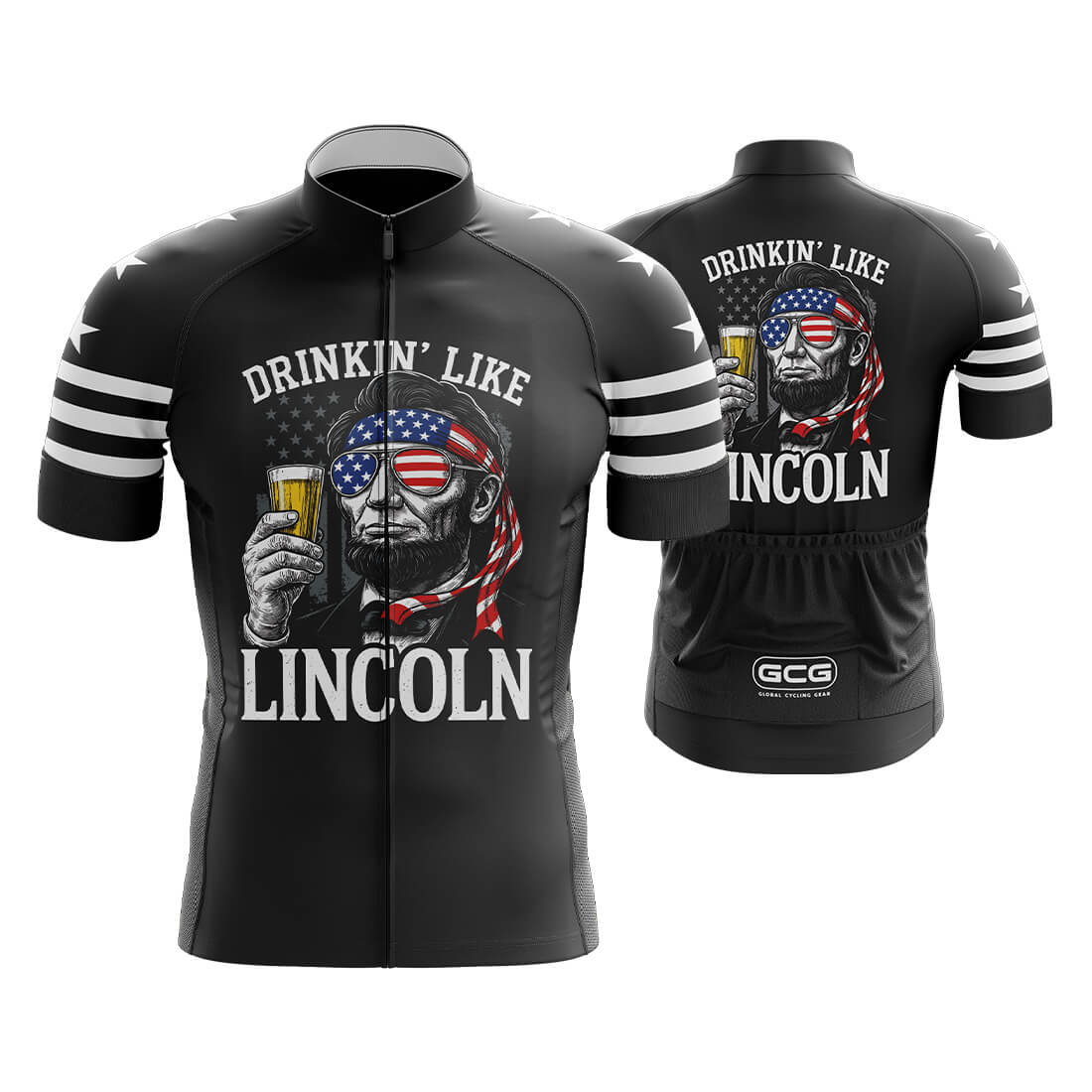 Funny 4th of July Cycling Jersey for Men