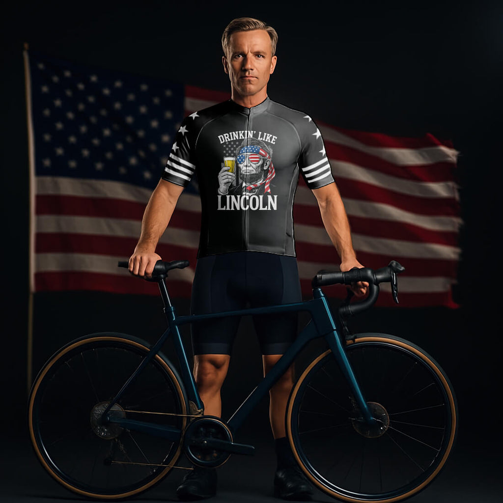 Funny 4th of July Cycling Jersey for Men