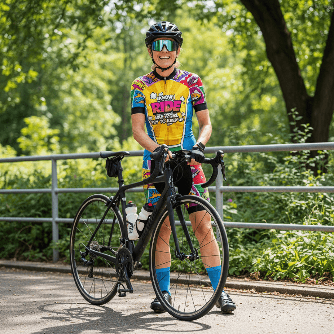 Like A Girl Comic - Women's Cycling Kit