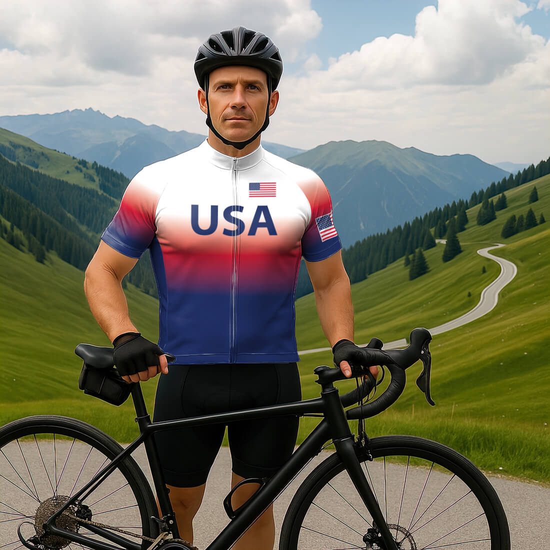 Truly USA Cycling Jersey for Men