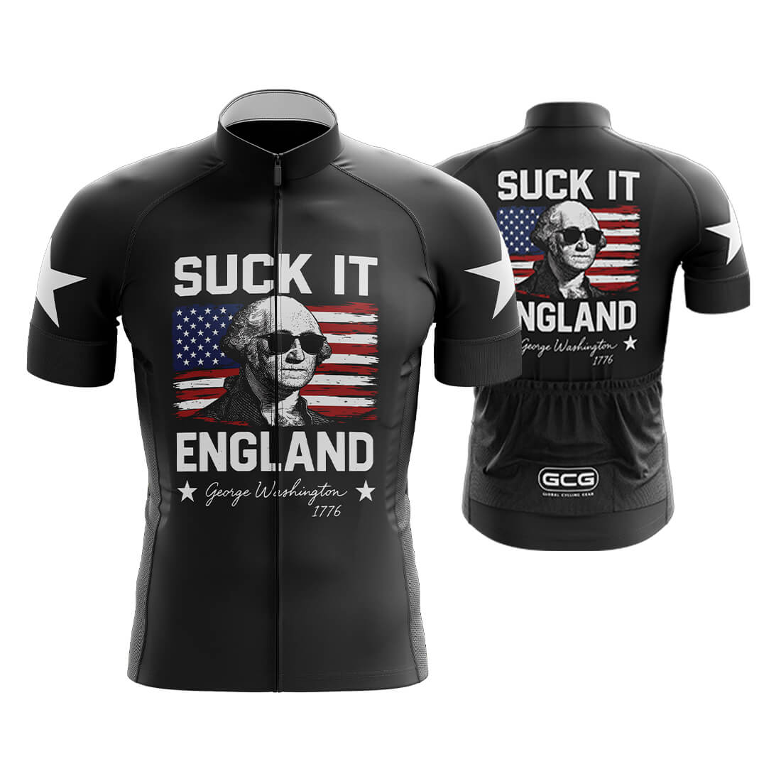 Funny 4th of July Cycling Jersey for Men
