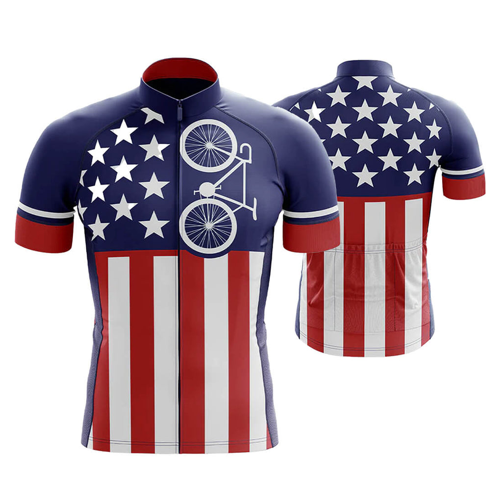 American Flag Cycling Jersey for Men