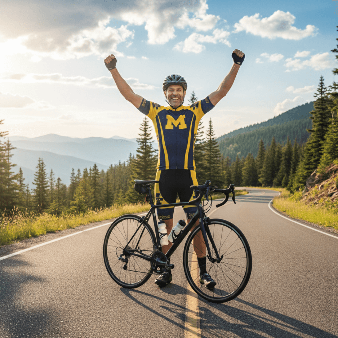 UMich Cycling Jersey for Men