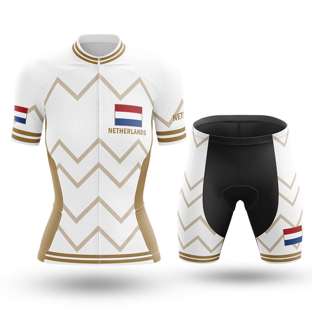 Netherlands - Women V17 - White - Cycling Kit