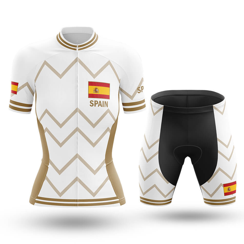 Spain  - Women V17 - White - Cycling Kit