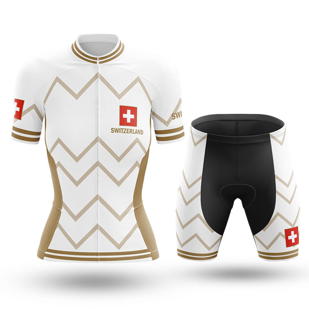 Switzerland - Women V17 - White - Cycling Kit