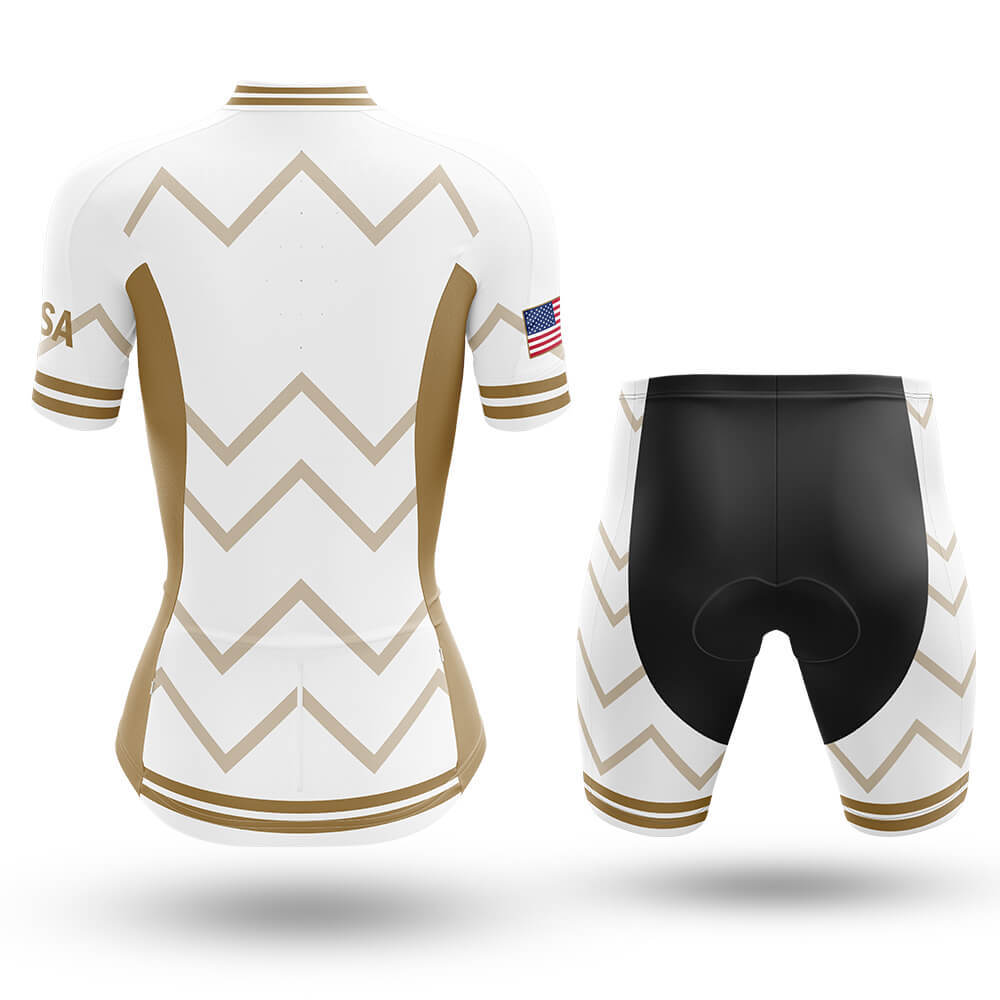 USA - Women V17 - White - Cycling Kit